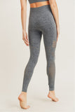 Striped and Perforated Seamless Highwaist Leggings