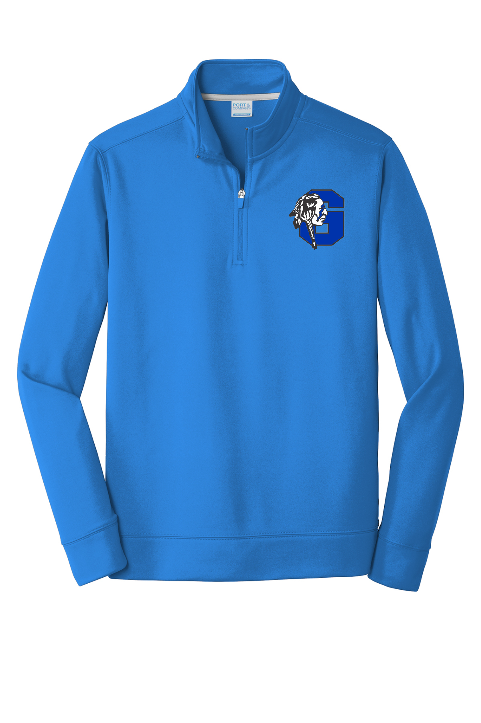Glenpool Quarter Zip Performance Fleece Sweatshirt Royal