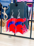 Large Acrylic Spartan Earrings