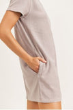 Cotton Mineral Wash Ribbed Tennis Dress