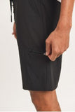 Mens Active shorts with zippered pocket - Charcoal