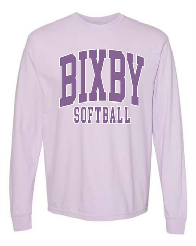 Bixby Softball Purple Comfort LS Tee