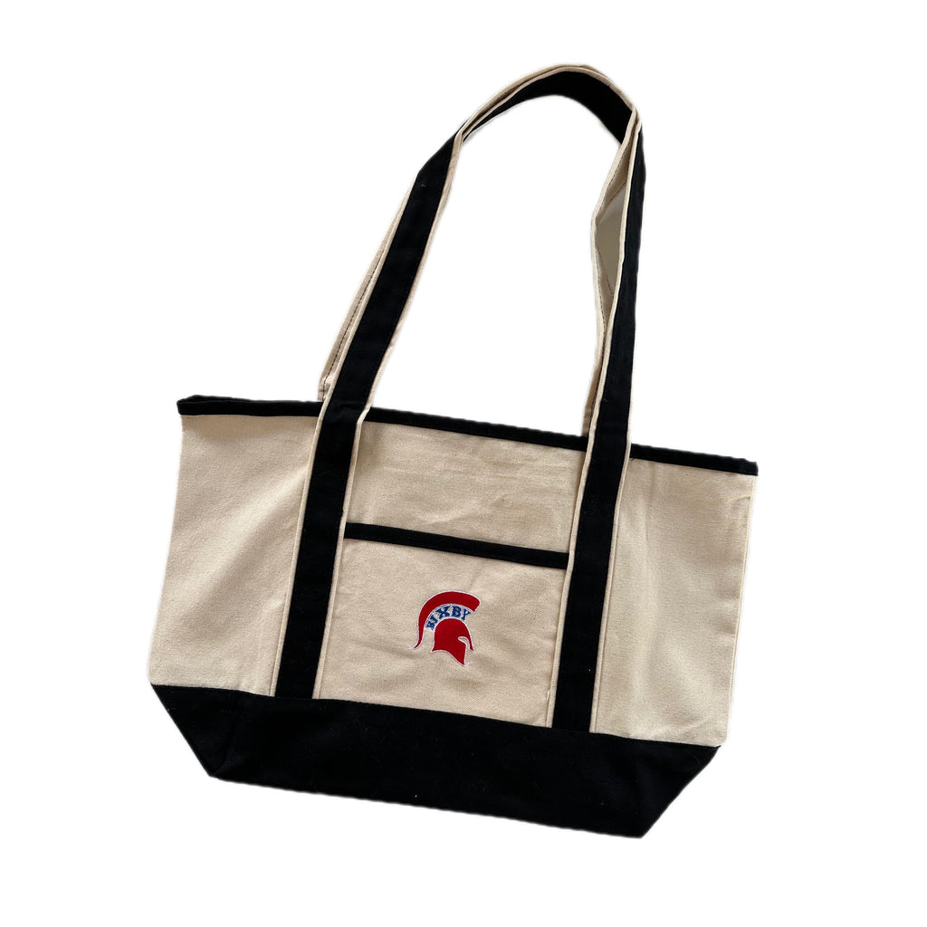 Canvas Embroidered Spartan Tote
