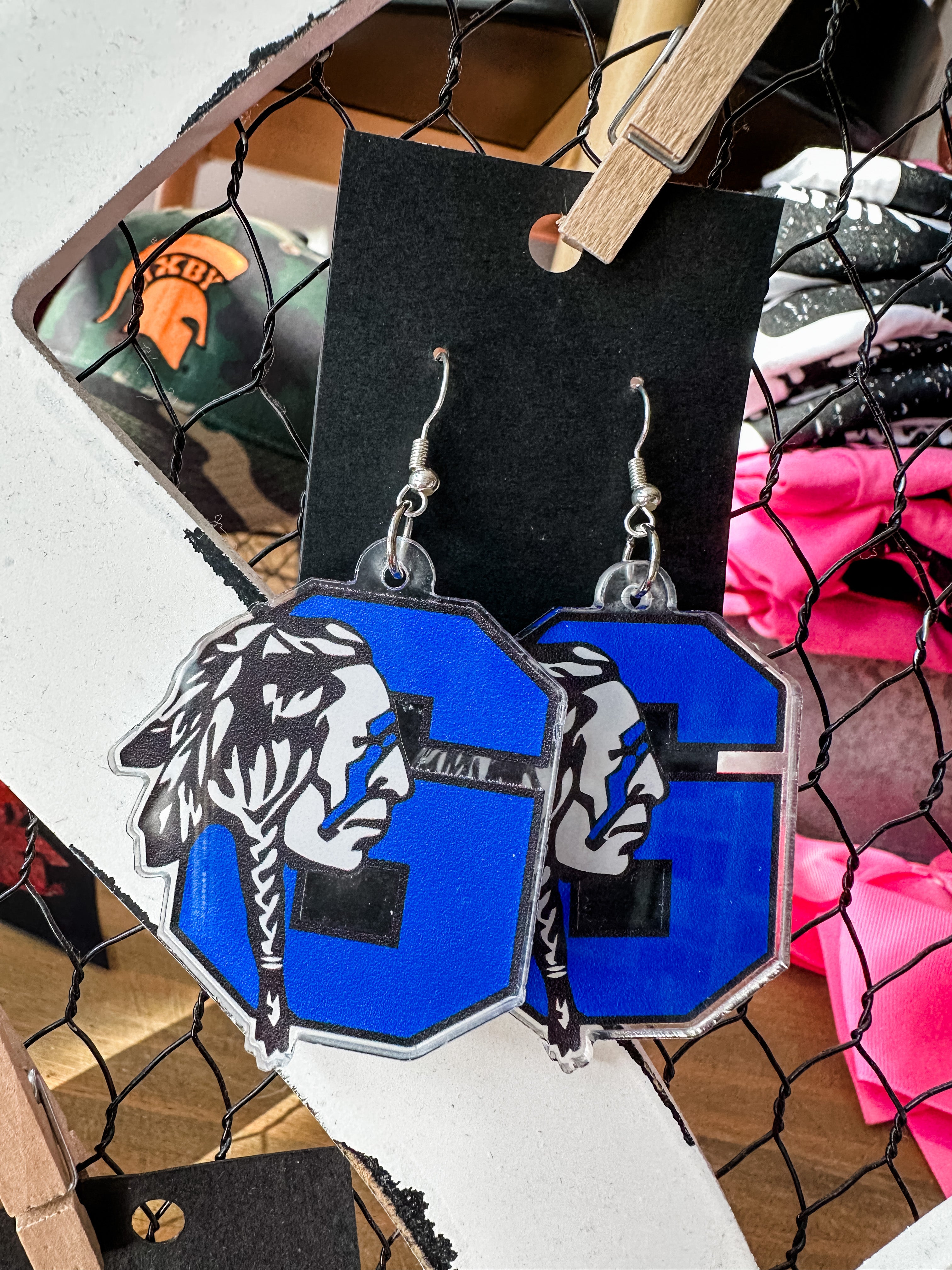 Large Acrylic Glenpool Earrings