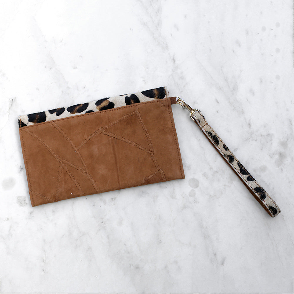 Printed Hide Wristlet