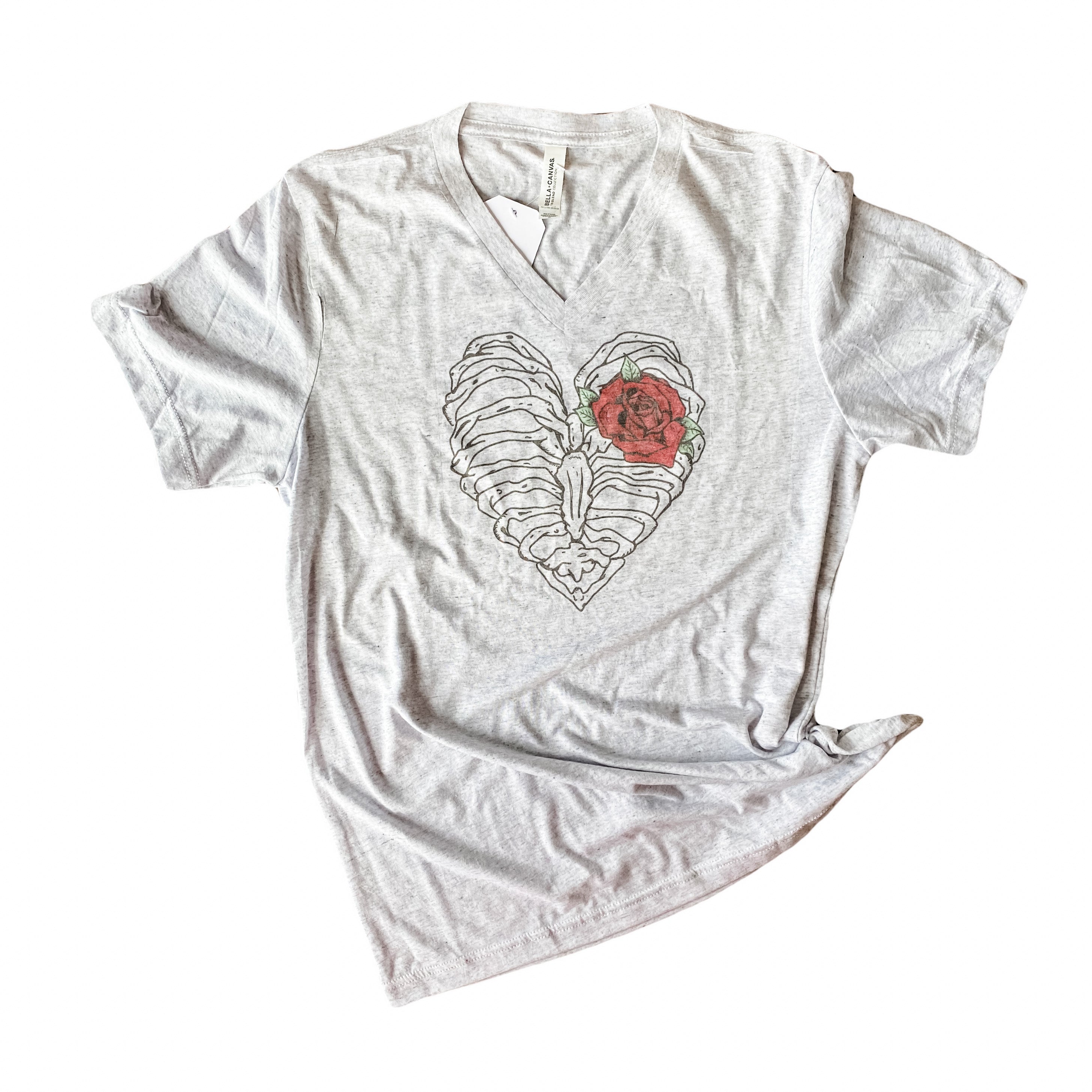 Skellie Heart V-Neck