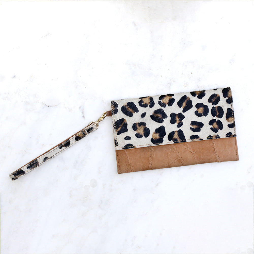 Printed Hide Wristlet