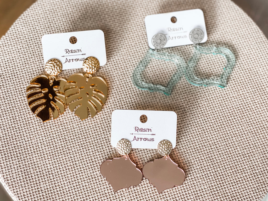 Raisin Arrows Acrylic Earrings