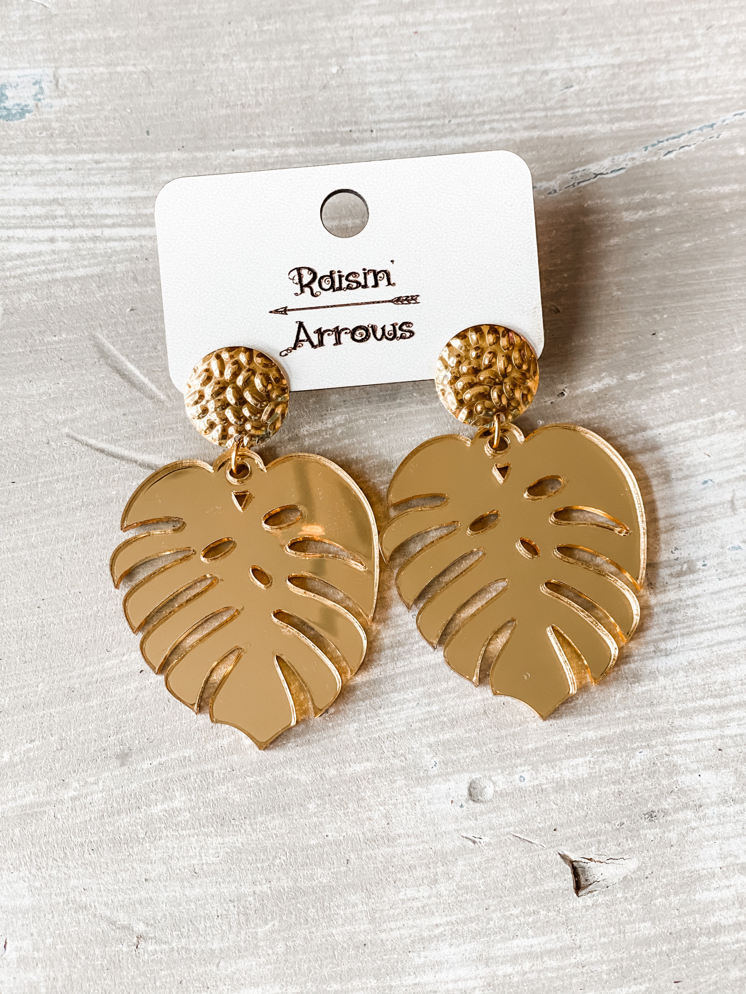 Raisin Arrows Acrylic Earrings