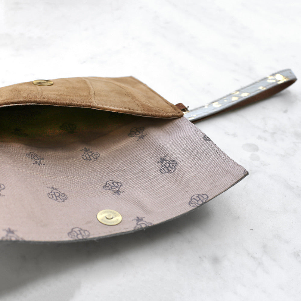 Printed Hide Wristlet