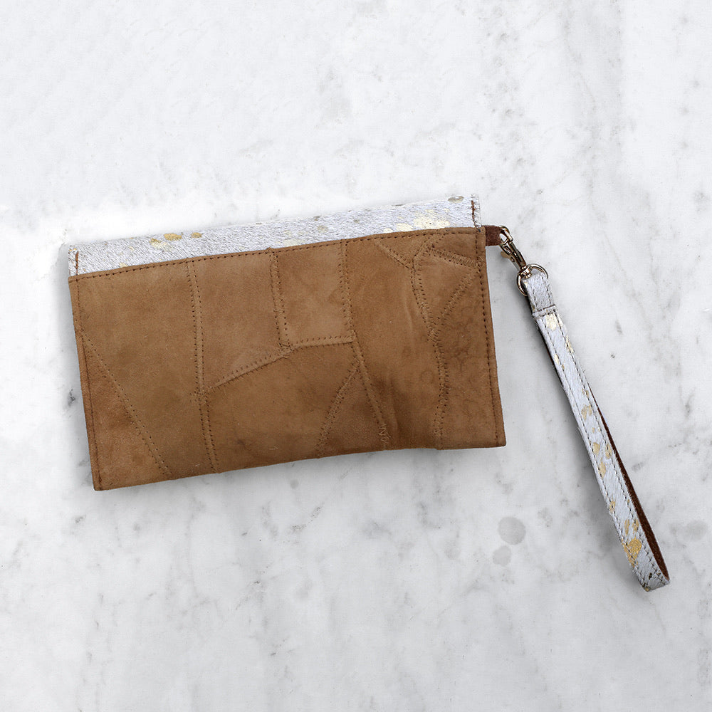 Printed Hide Wristlet