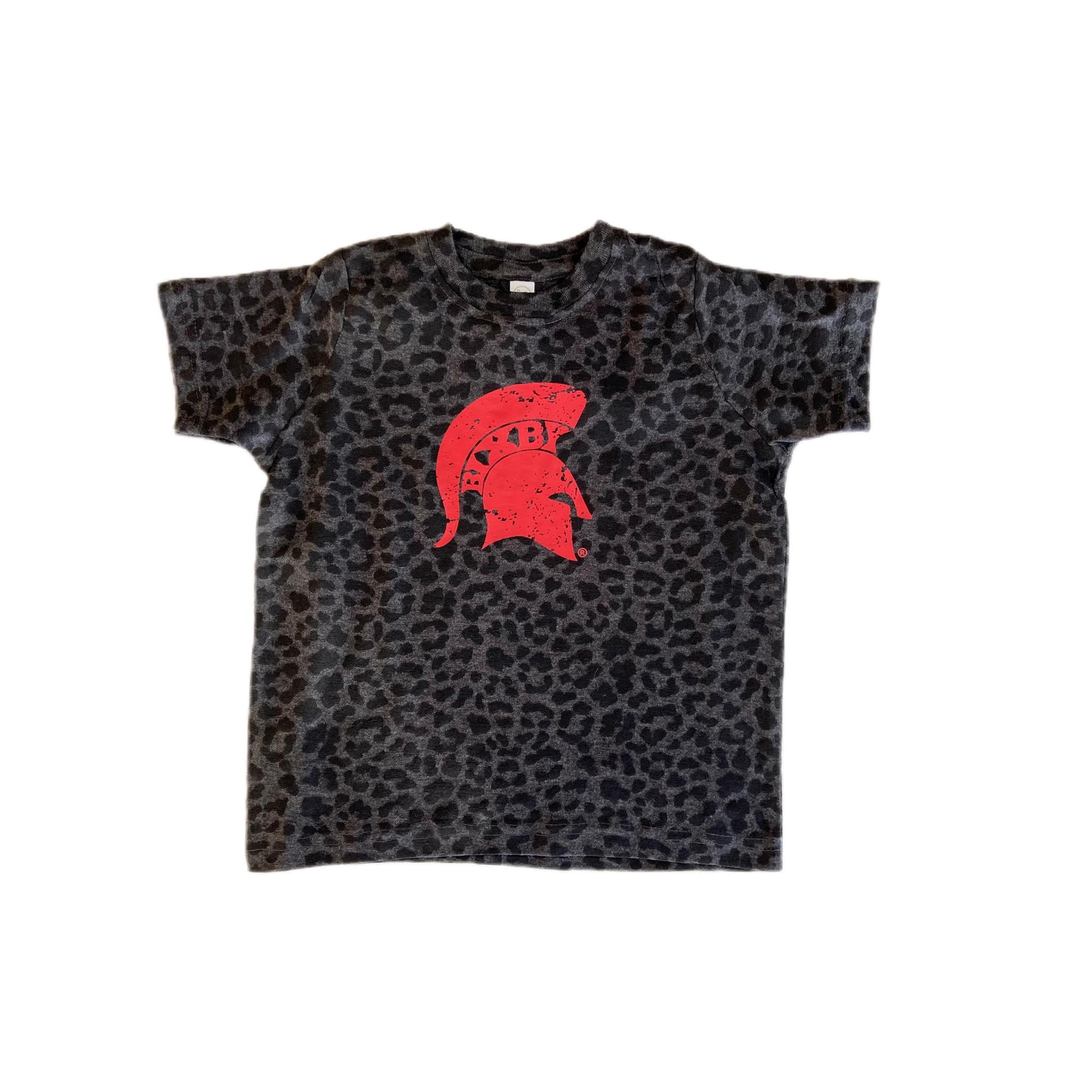 Red Bixby on Black Leopard Tee Shirt