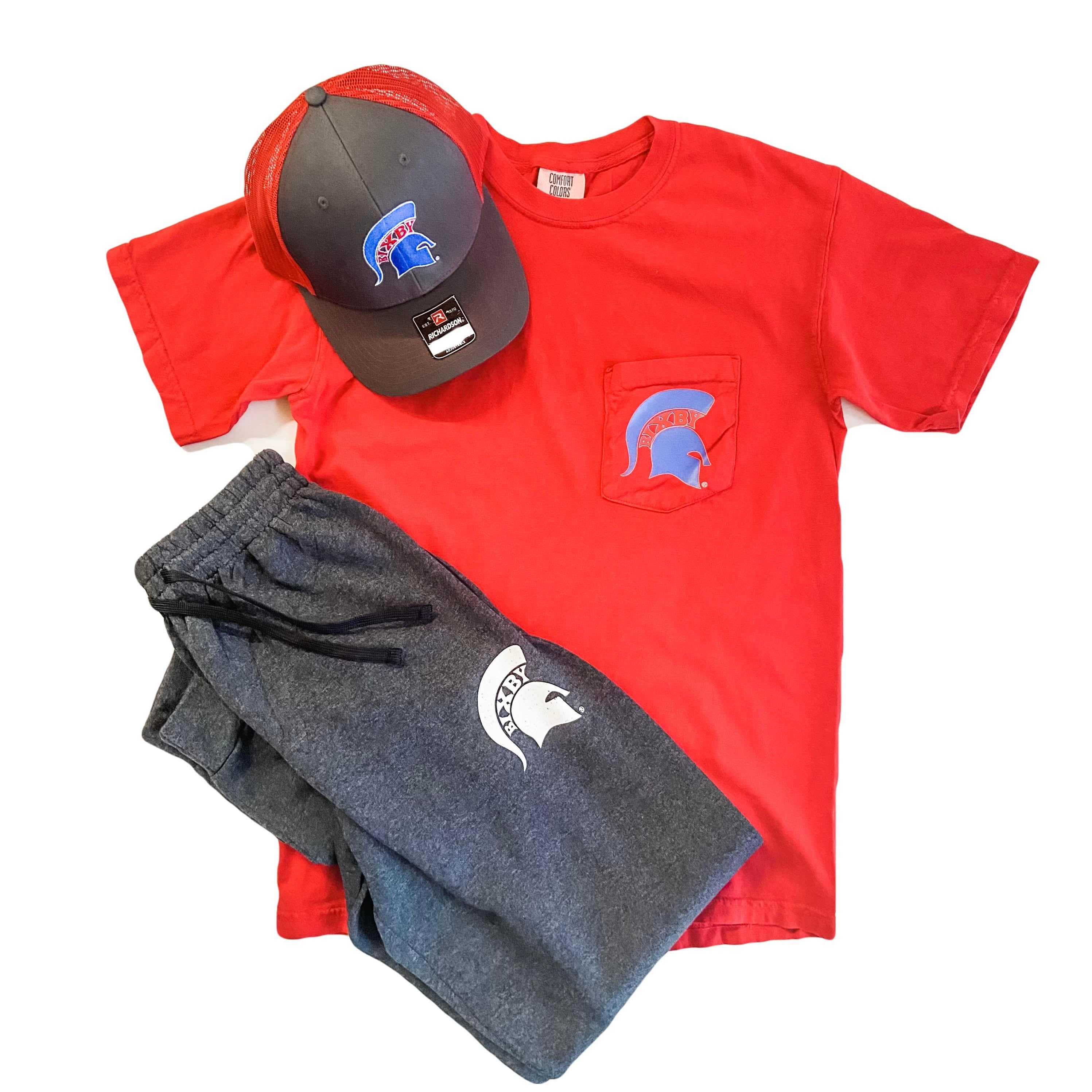 Comfort Colors Red Spartan Pocket Tee