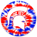Spartan Tie Dye Vinyl Sticker 3in