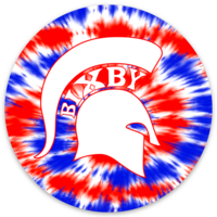Spartan Tie Dye Vinyl Sticker 3in