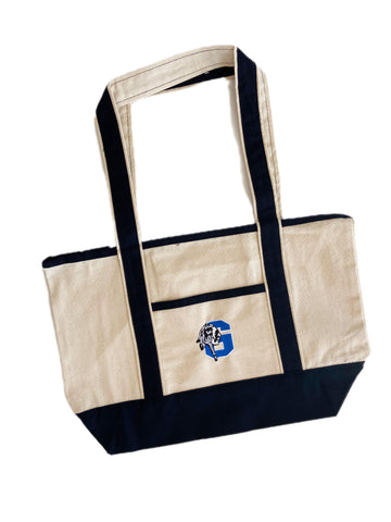 Canvas Embroidered Glenpool Warriors Tote